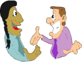 Sticker Custom Preview Image #038759 Business Office Cartoons Businessmen Talking1