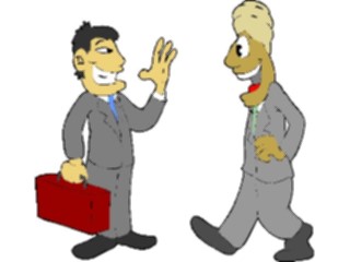 Sticker Custom Preview Image #038760 Business Office Cartoons Businessmen Talking2
