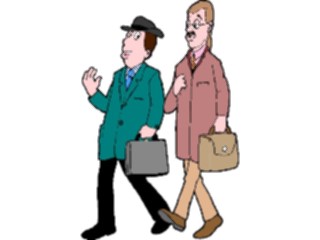 Sticker Custom Preview Image #038764 Business Office Cartoons Businessmen Walking2