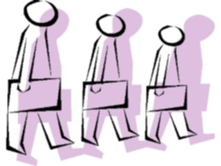 Sticker Custom Preview Image #038766 Business Office Cartoons Businessmen Walking4