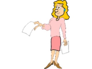 Sticker Custom Preview Image #038769 Business Office Cartoons Businesswoman01