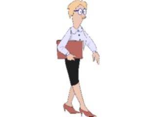 Sticker Custom Preview Image #038772 Business Office Cartoons Businesswoman04