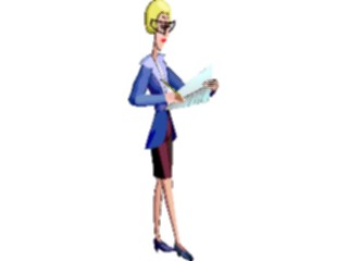 Sticker Custom Preview Image #038775 Business Office Cartoons Businesswoman07