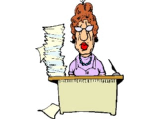Sticker Custom Preview Image #038780 Business Office Cartoons Businesswoman12