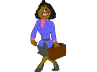 Sticker Custom Preview Image #038789 Business Office Cartoons Businesswoman Happy