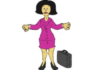 Sticker Custom Preview Image #038790 Business Office Cartoons Businesswoman Meditating