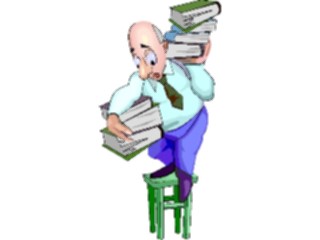 Sticker Custom Preview Image #038830 Business Office Cartoons Carrying Books
