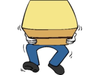 Sticker Custom Preview Image #038831 Business Office Cartoons Carrying Box1