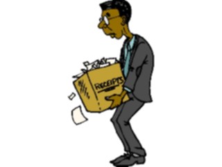 Sticker Custom Preview Image #038834 Business Office Cartoons Carrying Boxof Receipts