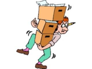 Sticker Custom Preview Image #038837 Business Office Cartoons Carrying Files