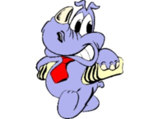 Sticker Custom Preview Image #038838 Business Office Cartoons Carrying Files Rhino