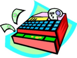 Sticker Custom Preview Image #038843 Business Office Cartoons Cash Register3