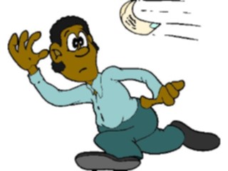 Sticker Custom Preview Image #038844 Business Office Cartoons Catching Letter