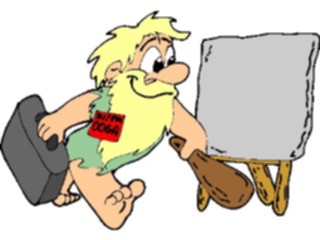 Sticker Custom Preview Image #038854 Business Office Cartoons Caveman Presentation2