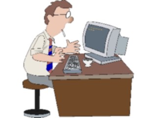 Sticker Custom Preview Image #038977 Business Office Cartoons Computer41