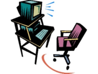 Sticker Custom Preview Image #039003 Business Office Cartoons Computer Workstation