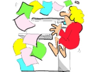 Sticker Custom Preview Image #039017 Business Office Cartoons Copier02