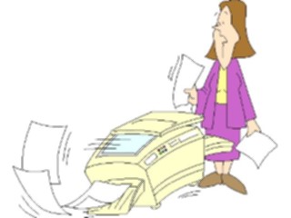 Sticker Custom Preview Image #039018 Business Office Cartoons Copier03