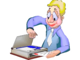 Sticker Custom Preview Image #039030 Business Office Cartoons Copier15