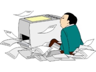 Sticker Custom Preview Image #039031 Business Office Cartoons Copier16