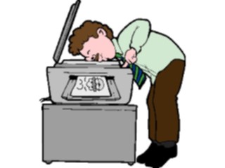 Sticker Custom Preview Image #039032 Business Office Cartoons Copier17
