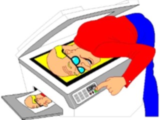 Sticker Custom Preview Image #039037 Business Office Cartoons Copier Self Portrait1