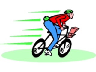 Sticker Custom Preview Image #039051 Business Office Cartoons Courier Bicycle