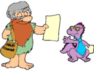 Sticker Custom Preview Image #039052 Business Office Cartoons Courier Caveman