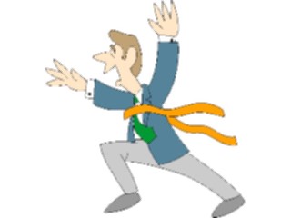 Sticker Custom Preview Image #039059 Business Office Cartoons Crossing Finish Line