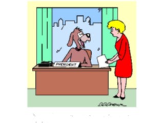 Sticker Custom Preview Image #039060 Business Office Cartoons Cross Training Dog