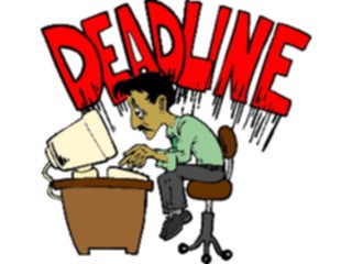 Sticker Custom Preview Image #039068 Business Office Cartoons Deadline2