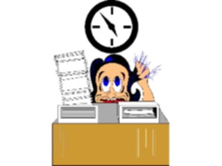 Sticker Custom Preview Image #039069 Business Office Cartoons Deadline Stress