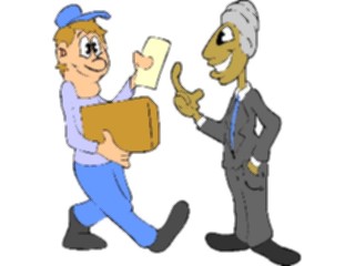 Sticker Custom Preview Image #039074 Business Office Cartoons Delivering Mail3