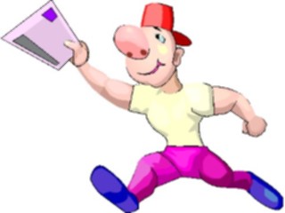 Sticker Custom Preview Image #039075 Business Office Cartoons Delivering Mail4