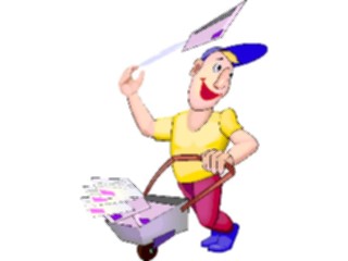 Sticker Custom Preview Image #039076 Business Office Cartoons Delivering Mail5