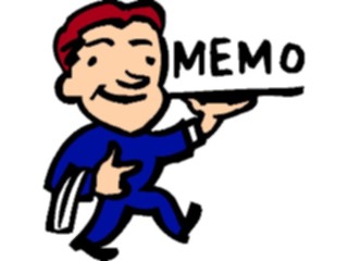 Sticker Custom Preview Image #039077 Business Office Cartoons Delivering Memo