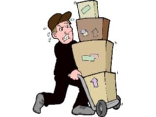 Sticker Custom Preview Image #039080 Business Office Cartoons Delivery Man2
