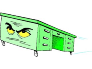 Sticker Custom Preview Image #039099 Business Office Cartoons Desk Flying Evil
