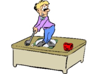 Sticker Custom Preview Image #039100 Business Office Cartoons Desk Golf