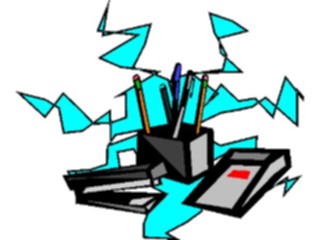 Sticker Custom Preview Image #039112 Business Office Cartoons Desk Supplies