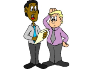 Sticker Custom Preview Image #039121 Business Office Cartoons Discussing Report