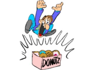 Sticker Custom Preview Image #039133 Business Office Cartoons Donut Attack