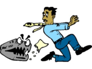 Sticker Custom Preview Image #039195 Business Office Cartoons Fax Attack
