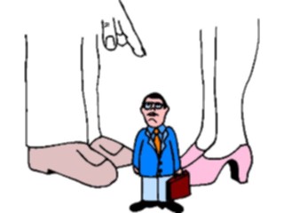 Sticker Custom Preview Image #039203 Business Office Cartoons Feeling Small