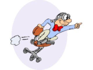 Sticker Custom Preview Image #039252 Business Office Cartoons Flying Chair