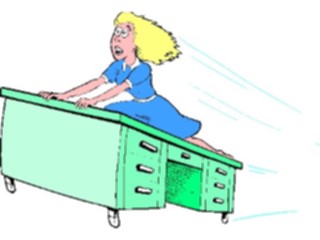 Sticker Custom Preview Image #039255 Business Office Cartoons Flying Desk3