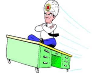 Sticker Custom Preview Image #039260 Business Office Cartoons Flying Desk Geenie2
