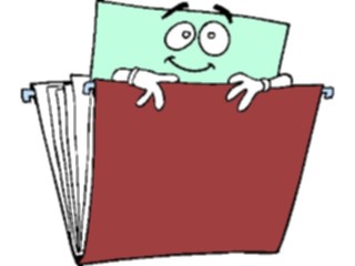 Sticker Custom Preview Image #039262 Business Office Cartoons Folder Peeking