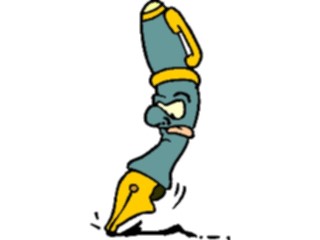 Sticker Custom Preview Image #039266 Business Office Cartoons Fountain Pen1