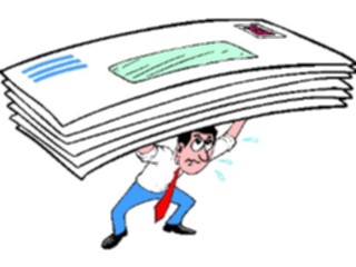 Sticker Custom Preview Image #039340 Business Office Cartoons Heavy Mail Load